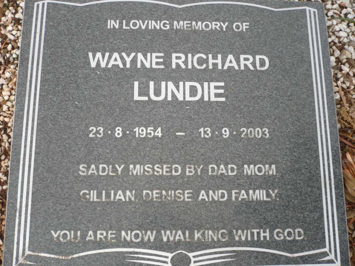 LUNDIE Wayne Richard 1954-2003