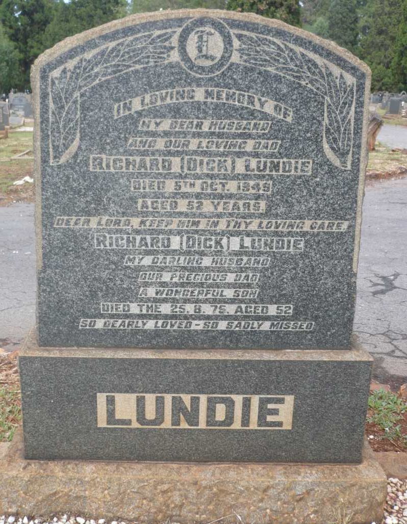 LUNDIE Richard -1849 :: LUNDIE Richard -1875