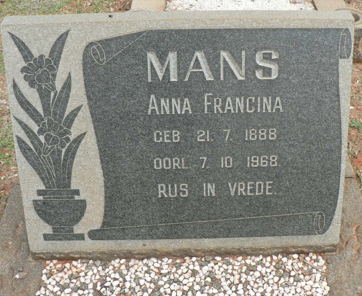 MANS Anna Francina 1888-1968