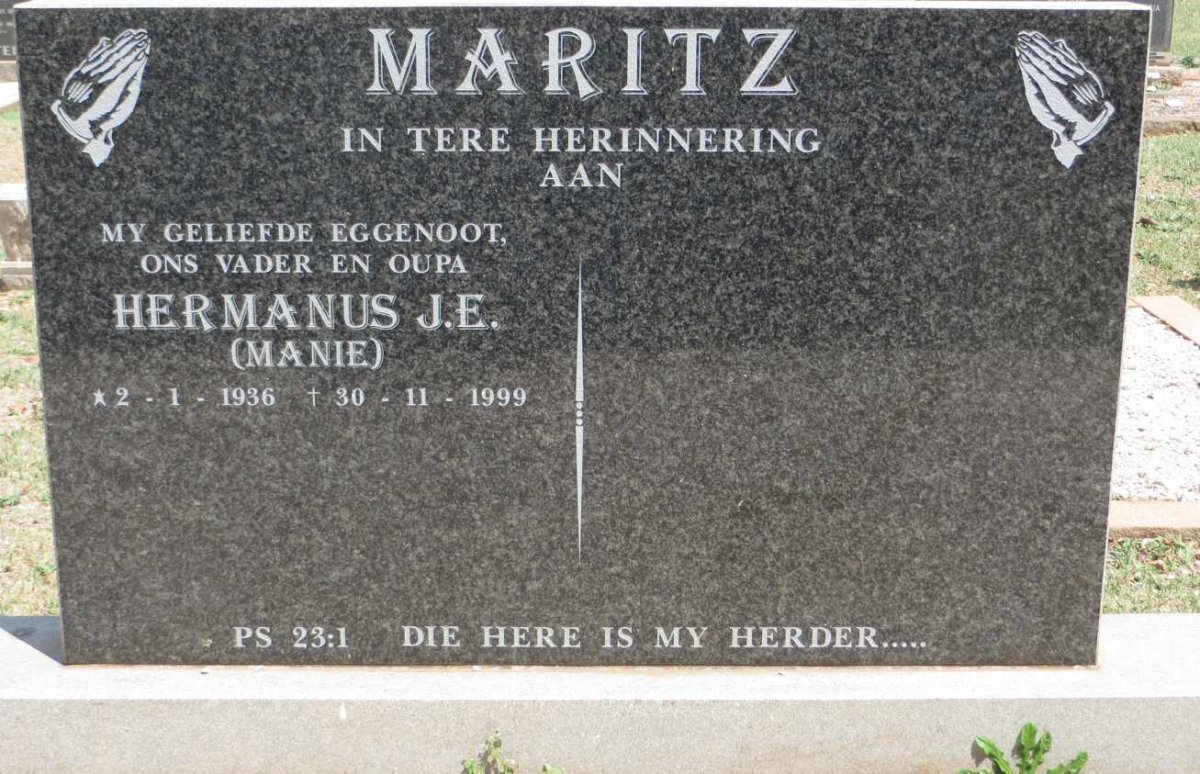 MARITZ Hermanus J.E. 1936-1999