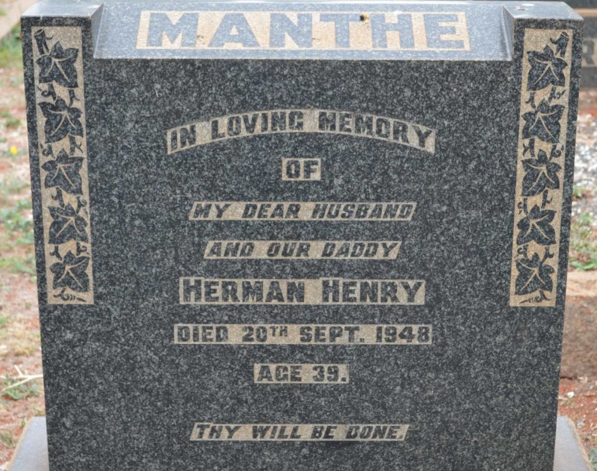 MANTHE Herman Henry -1948