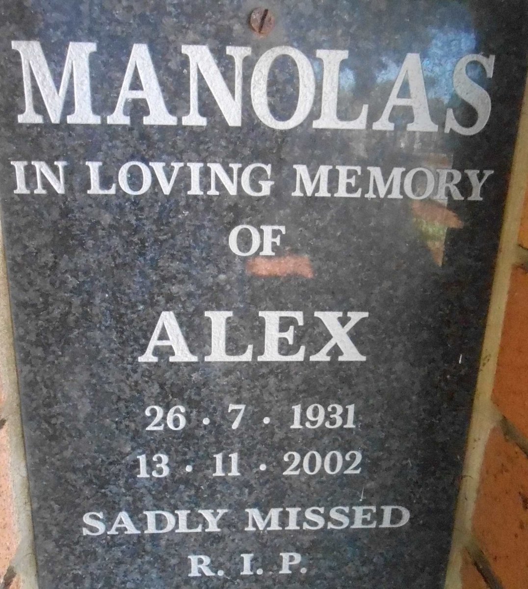 MANOLAS Alex 1931-2002