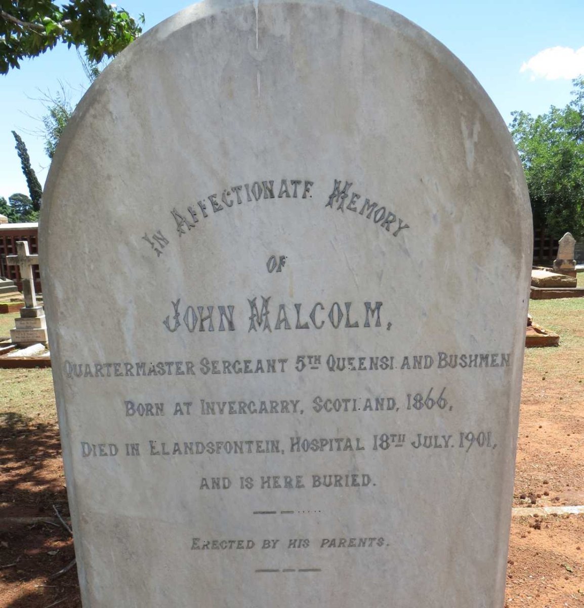 MALCOLM John 1866-1901