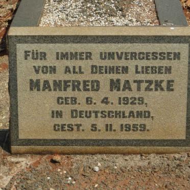 MATZKE Manfred 1929-1959