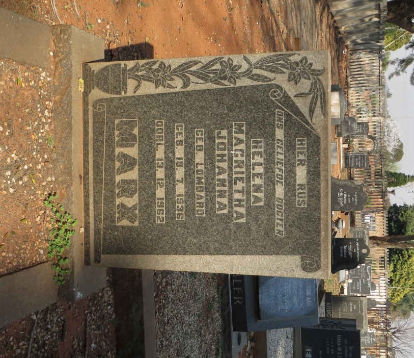 MARX Helena Magrietha Johanna nee LOMBARD 1936-1962