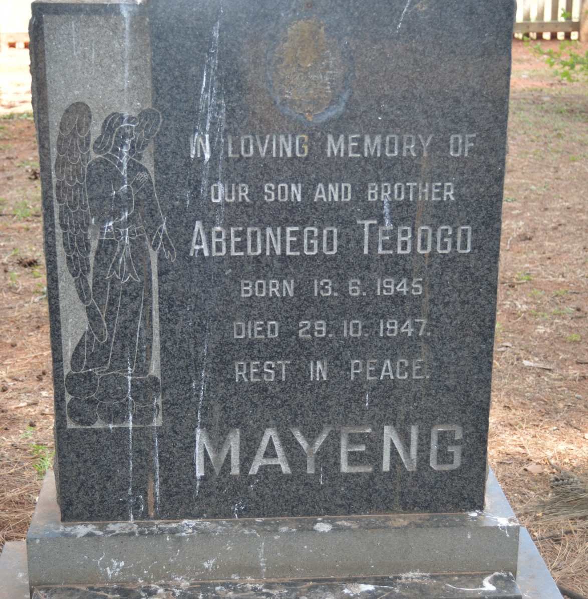 MAYENG Abednego Tebogo 1945-1947