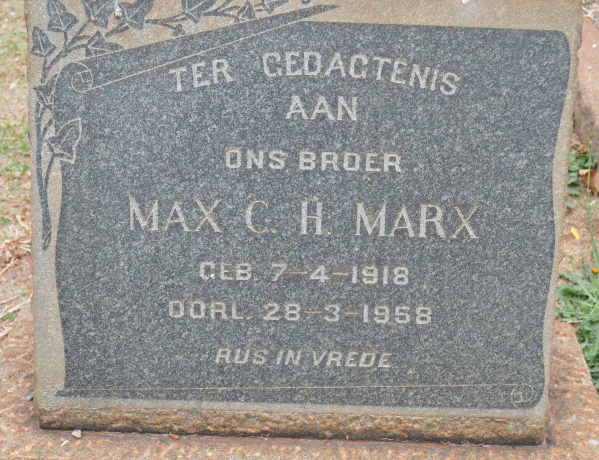 MARX Max C.H. 1918-1958