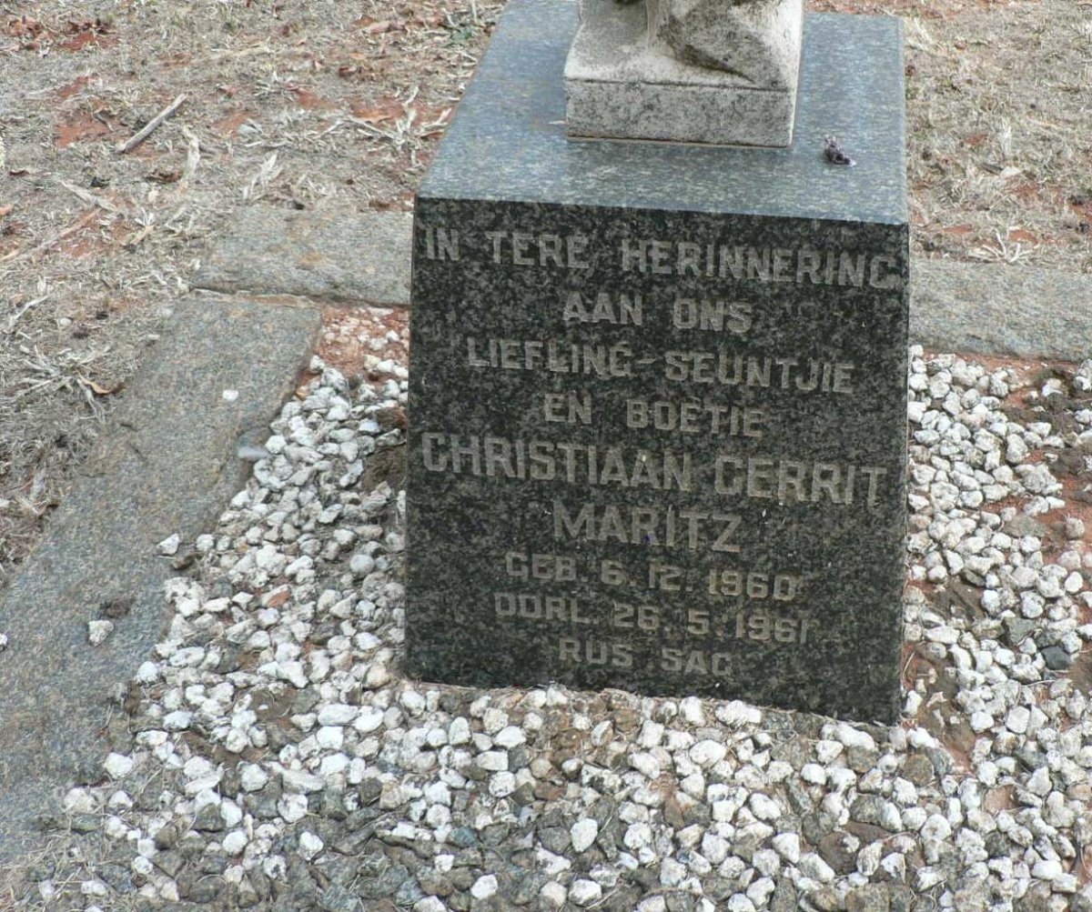 MARITZ Christiaan Gerrit 1960-1961