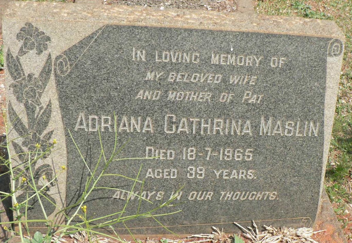 MASLIN Adriana Cathrina -1965