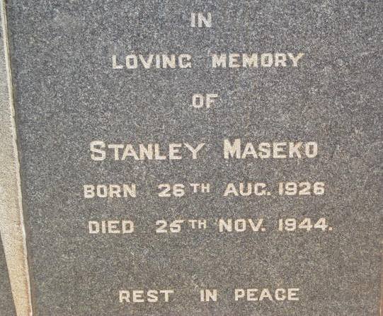 MASEKO Stanley 1926-1944