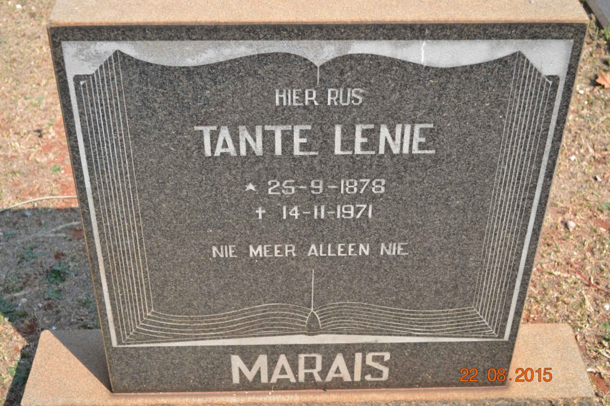 MARAIS Lenie 1878-1971
