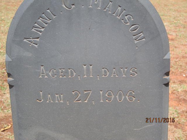 MANSON Anni G. -1906