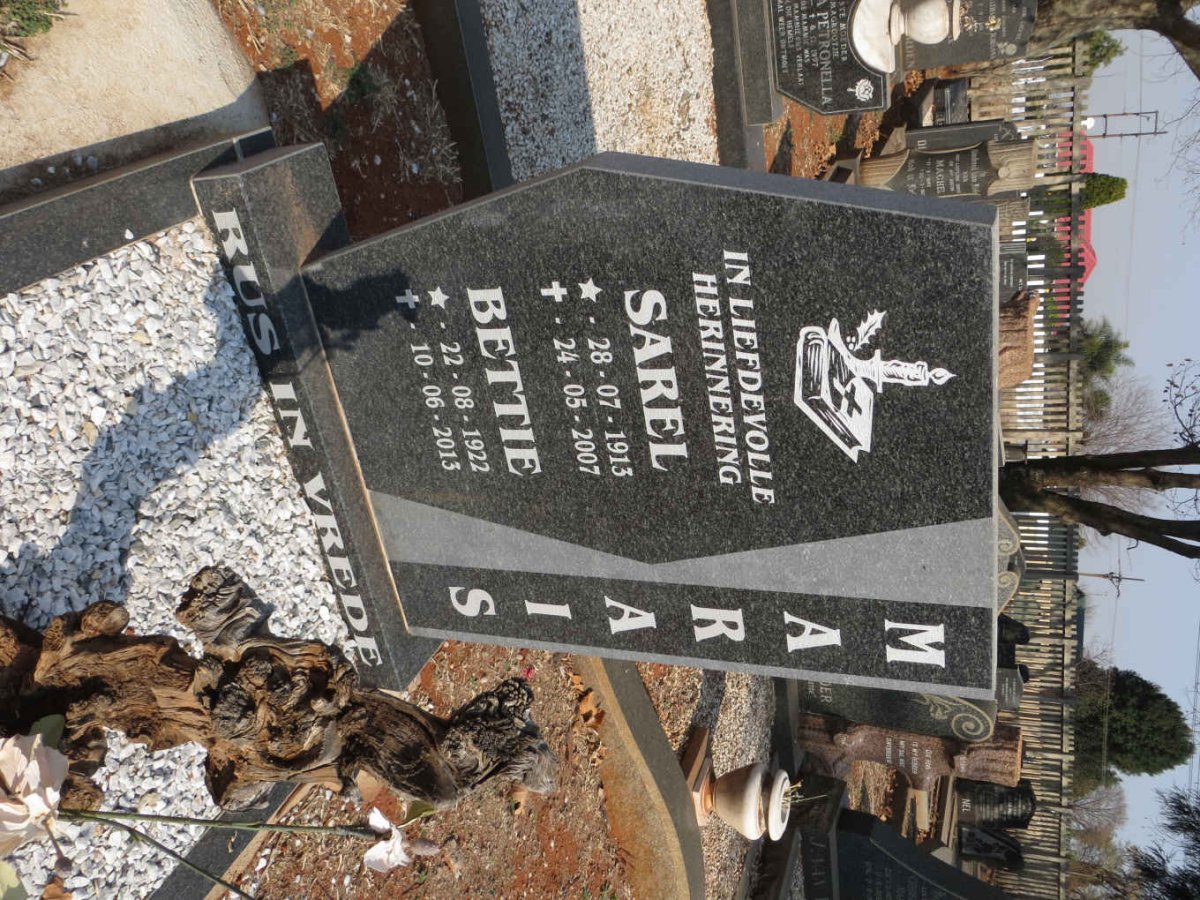MARAIS Sarel 1913-2007 &amp; Bettie 1922-2013