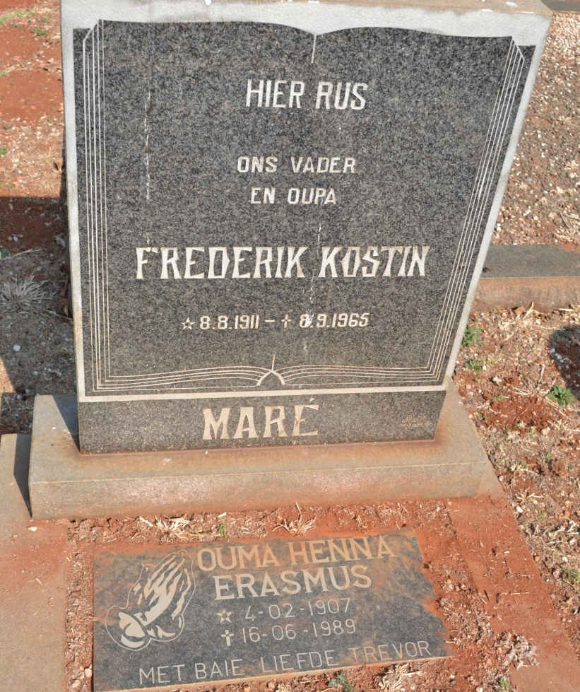 MARÉ Frederik Kostin 1911-1965 :: ERASMUS Henna 1907-1989