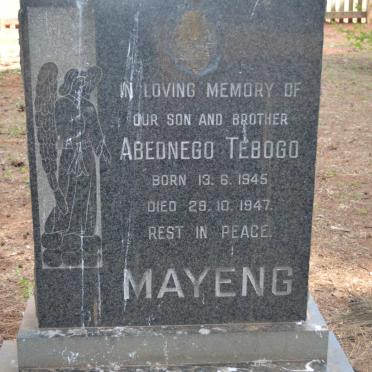 MAYENG Abednego Tebogo 1945-1947