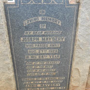 MAYBERY Joseph -1923 &amp; Annie -1945