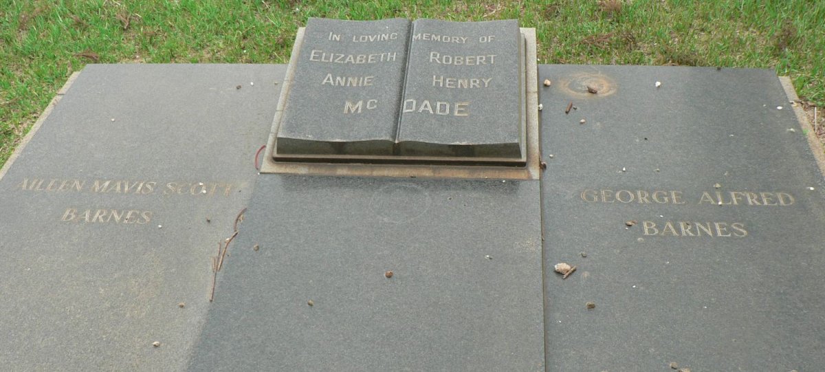 McDADE Robert Henry &amp; Elizabeth Annie :: BARNES George Alfred &amp; Aileen Mavis Scott