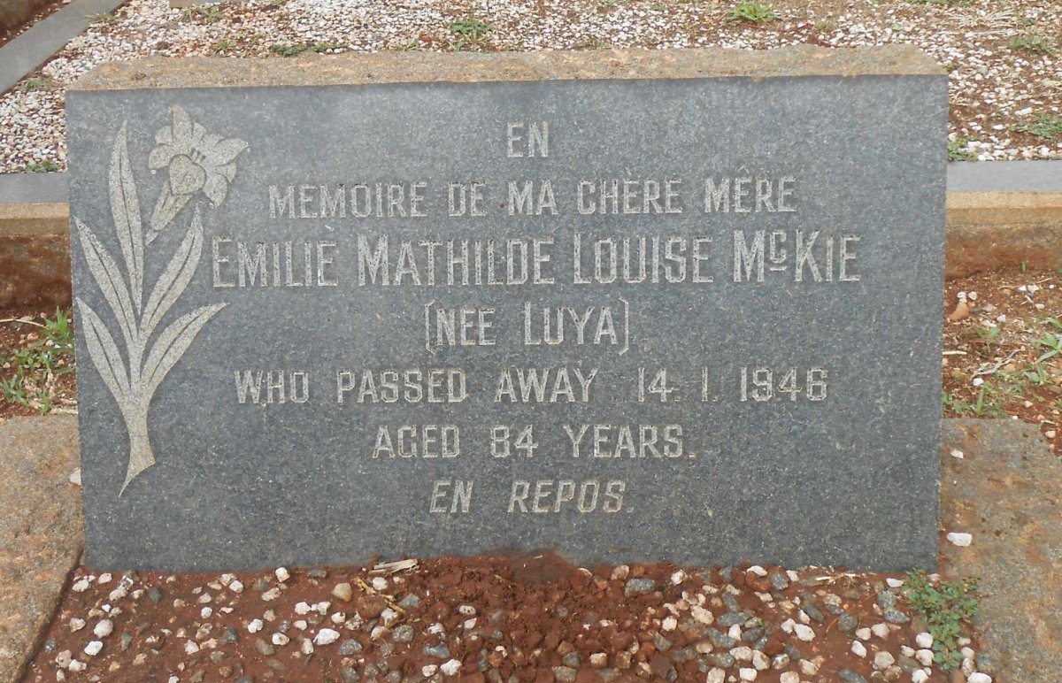 McKIE Emilie Mathilde Louise nee LUYA -1946