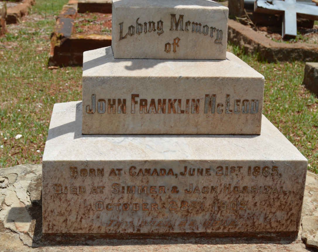 McLEOD John Franklin 1865-1909
