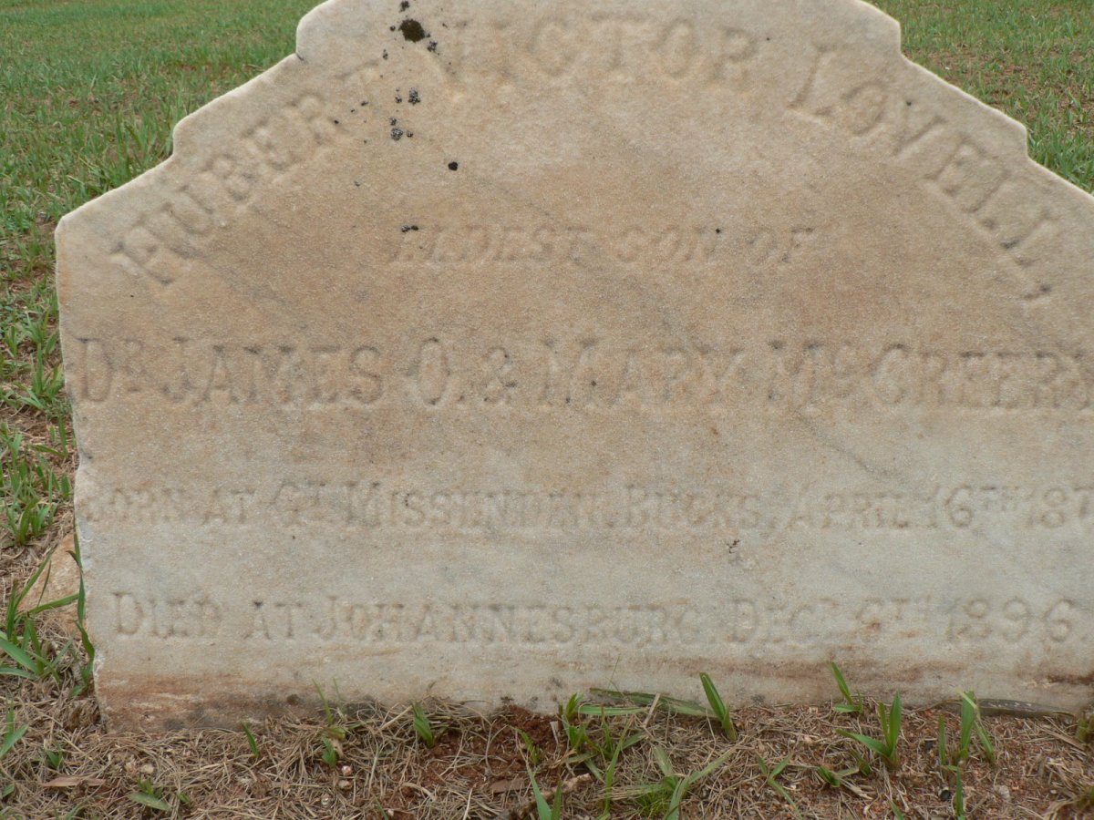 McCREERY Hubert Victor Lovell 187? -1896