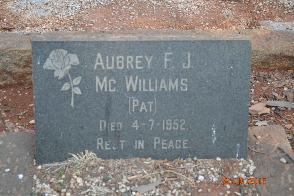McWILLIAMS Aubrey F.J. -1952