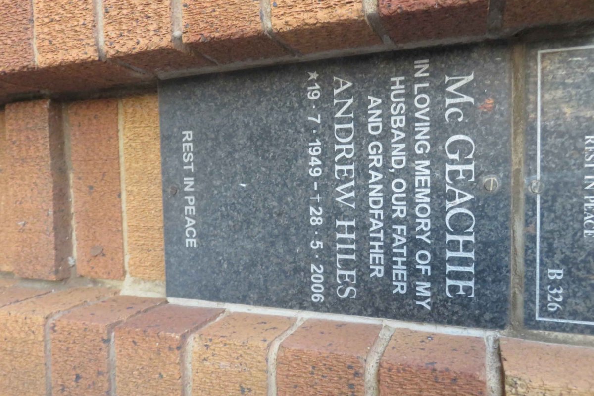 McGEACHIE Andrew Hiles 1949-2006