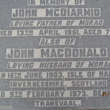 McDIARMID John -1951 :: MacDONALD John 1903-1973
