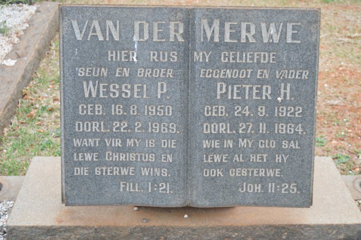 MERWE Pieter H., van der 1922-1964 :: MERWE Wessel P., van der 1950-1969