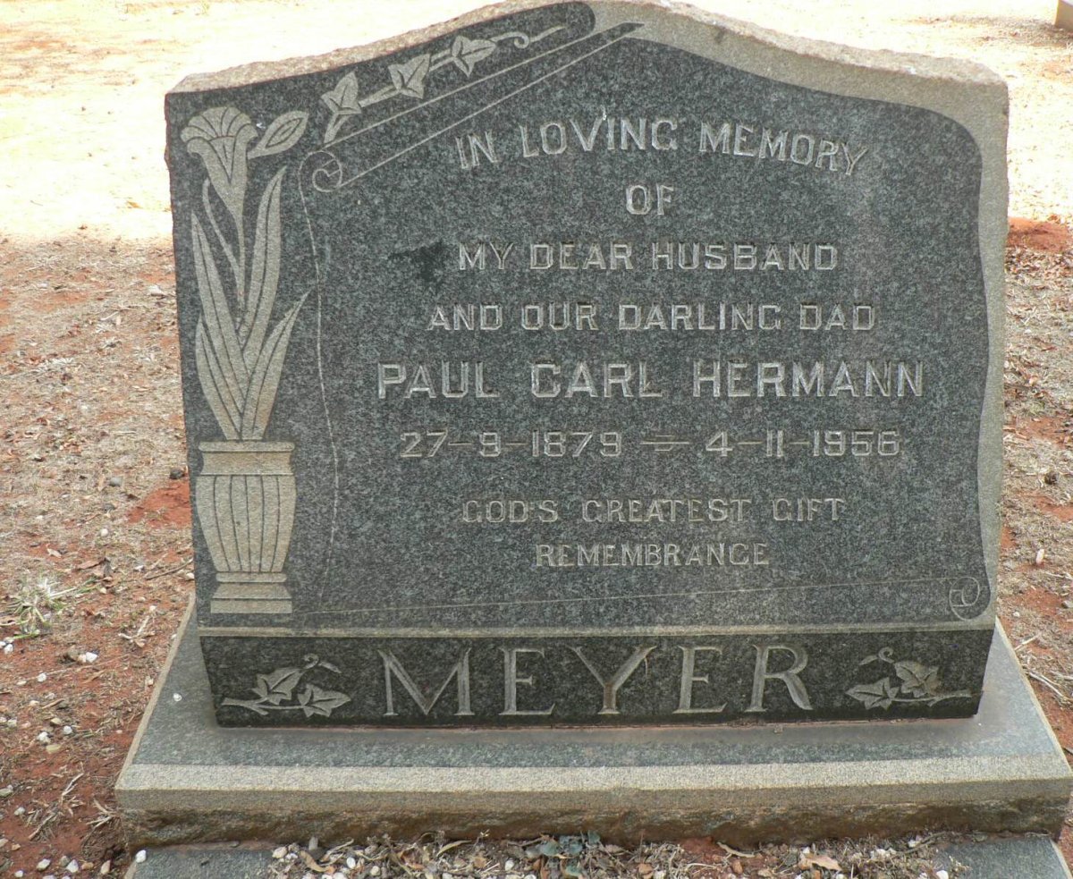 MEYER Paul Carl Hermann 1879-1956