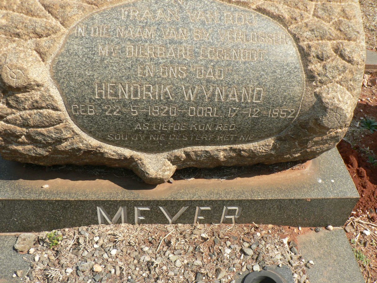 MEYER Hendrik Wynand 1920-1952