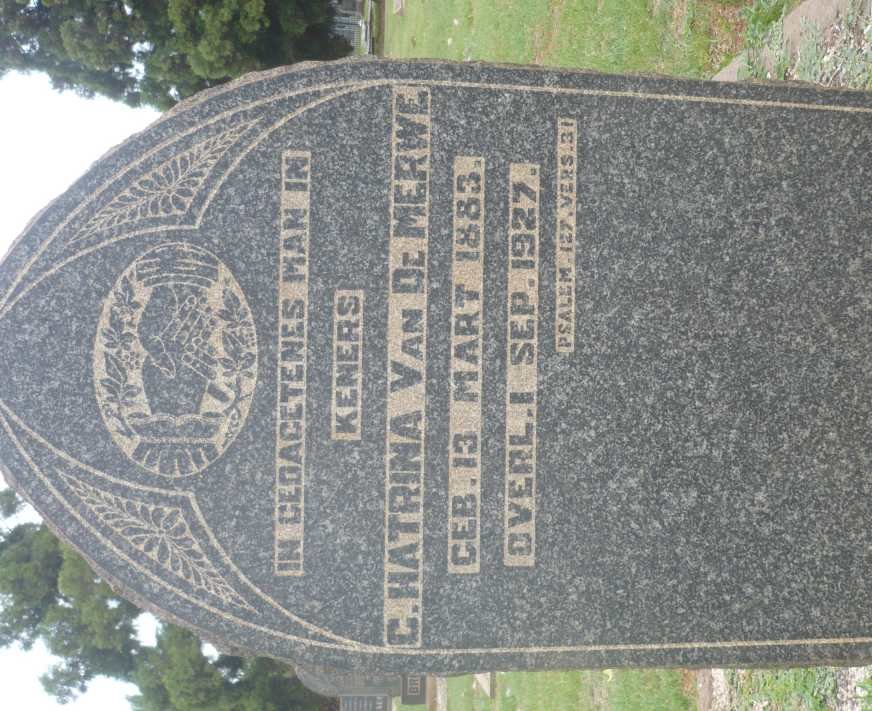 MERWE C. Hatrina, van de 1883-1927
