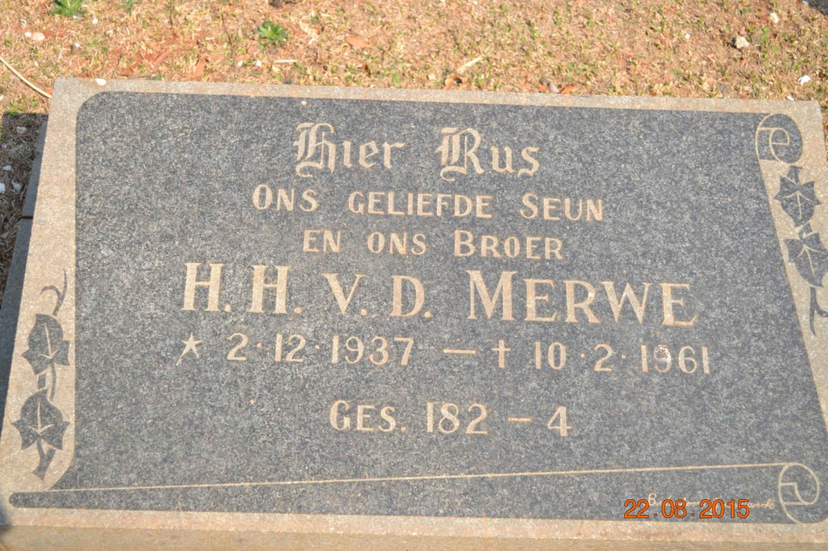 MERWE H.H., v.d. 1937-1961
