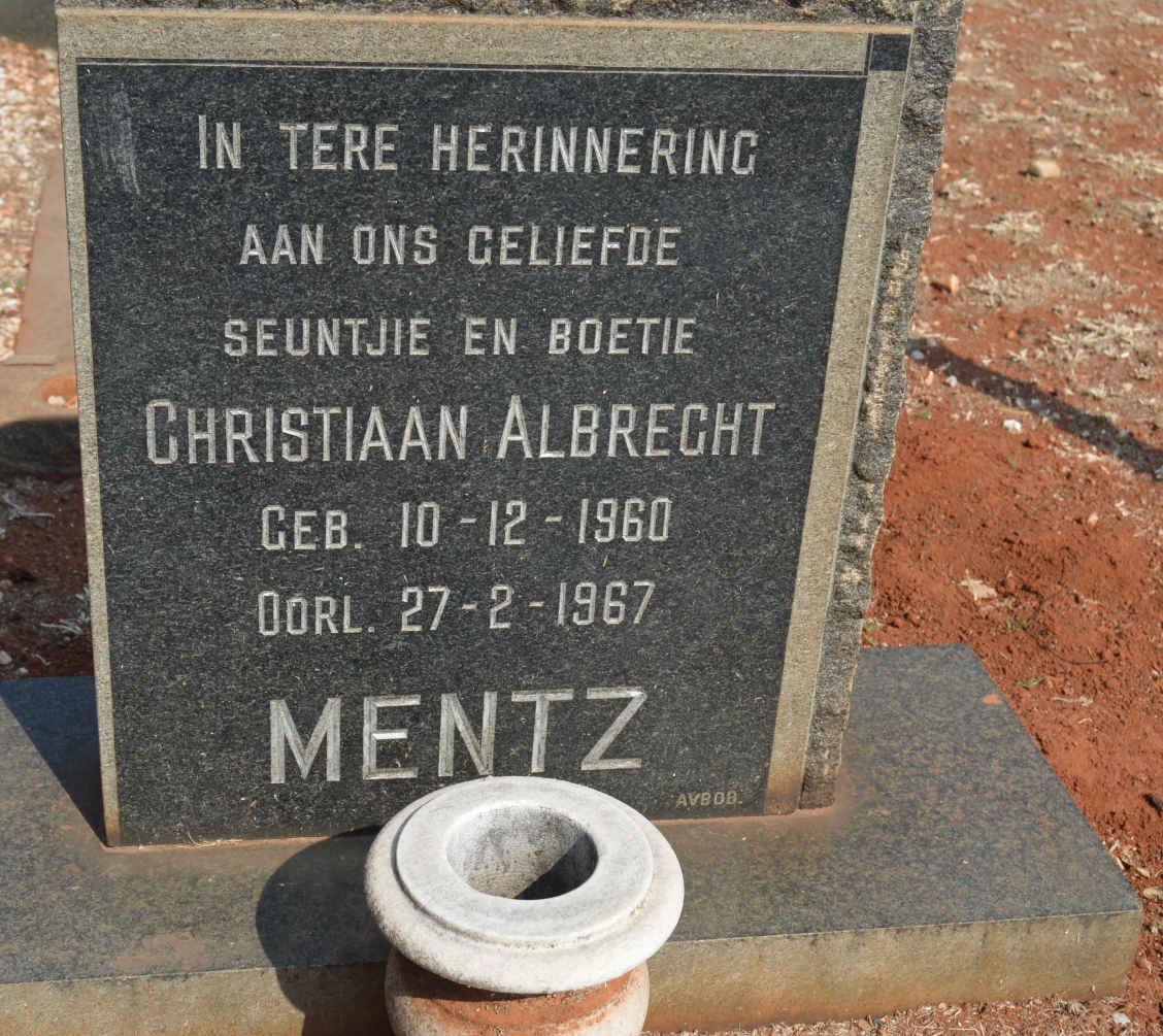 MENTZ Christiaan Albrecht 1960-1967