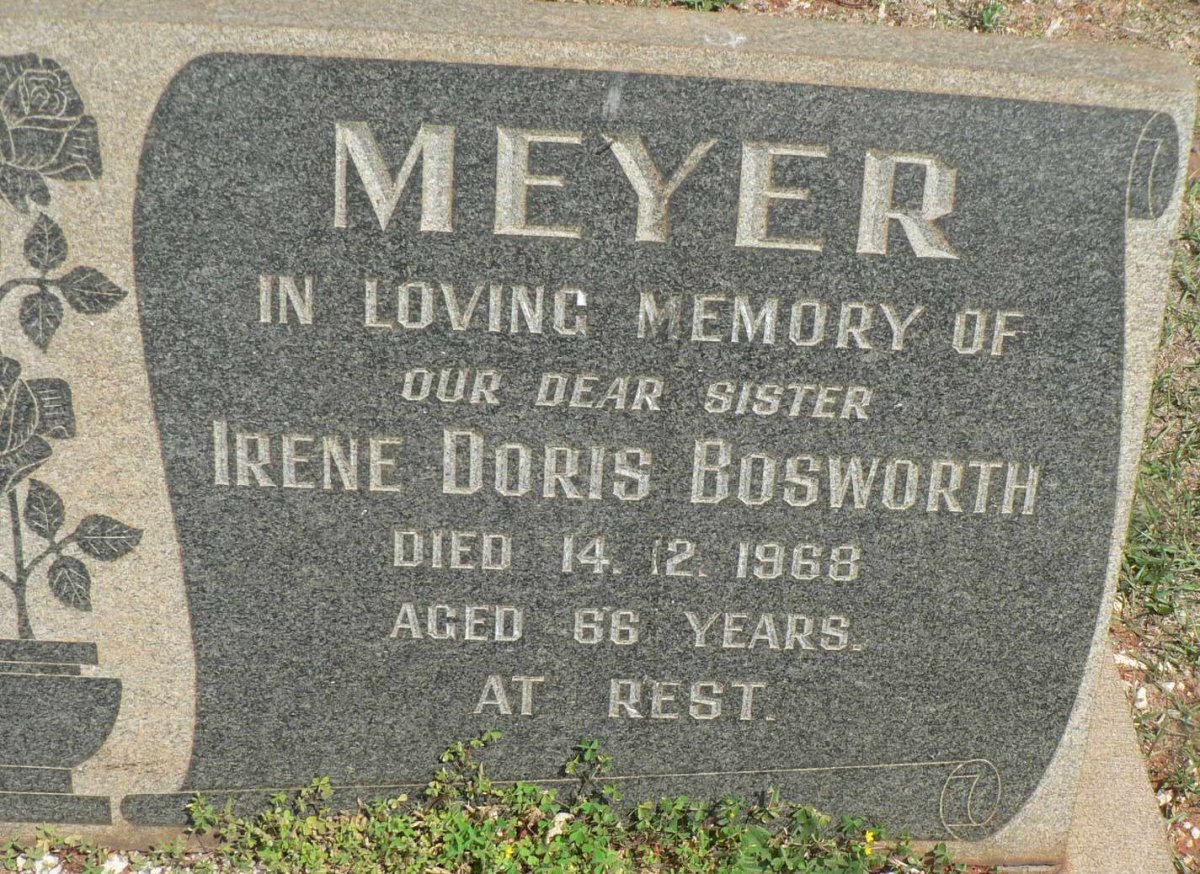 MEYER Irene Doris Bosworth -1968