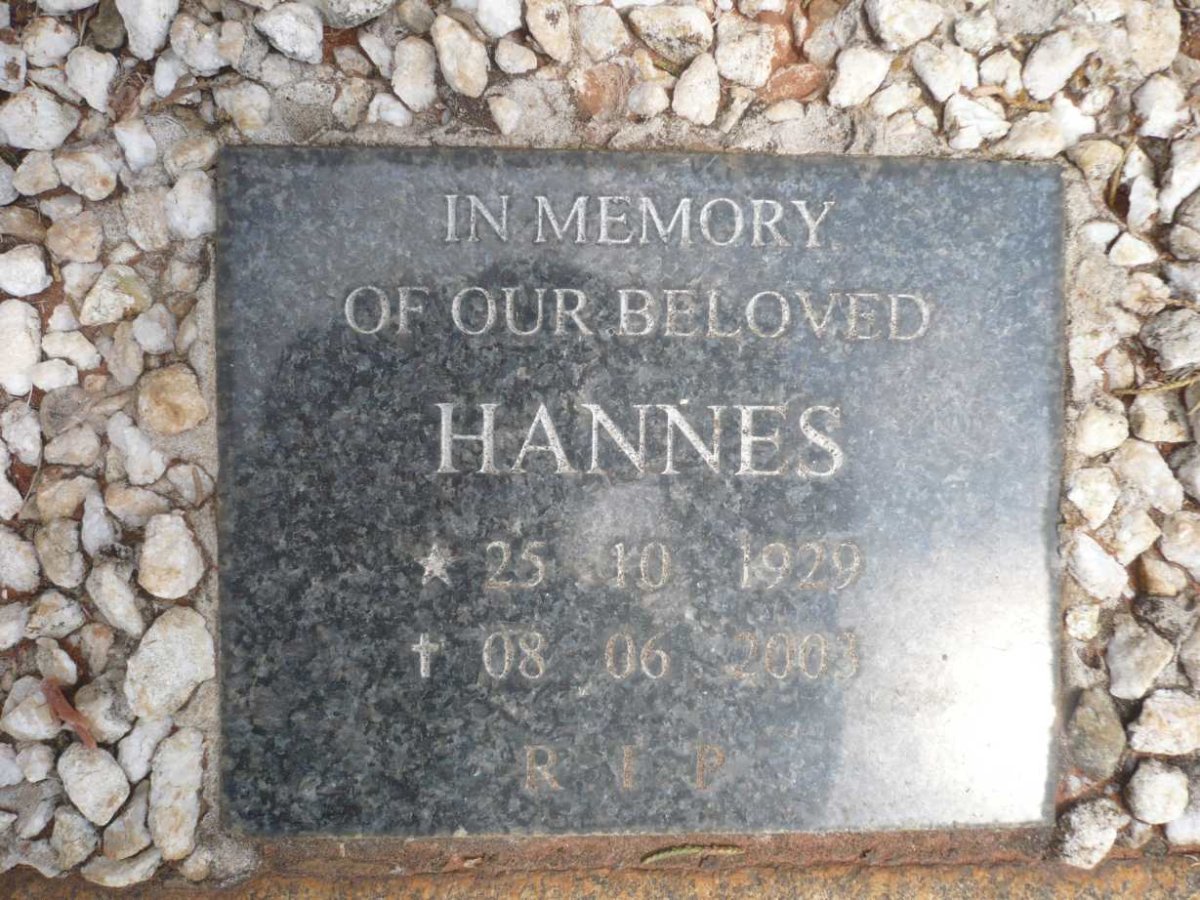 MERWE Hannes, van de 1929-2003