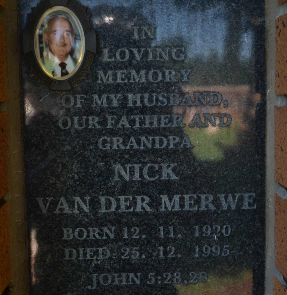 MERWE Nick, van der 1920-1995