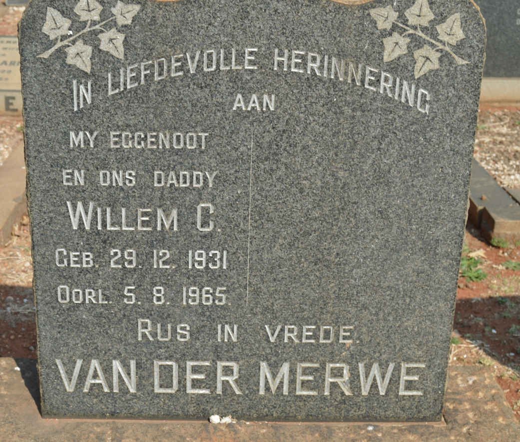 MERWE Willem C., van der 1931-1965
