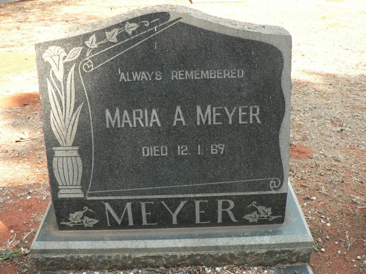 MEYER Maria A. -1969
