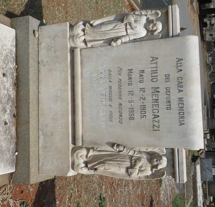MENEGAZZI Attilio 1905-1958 &amp; Anna 1912-19?6