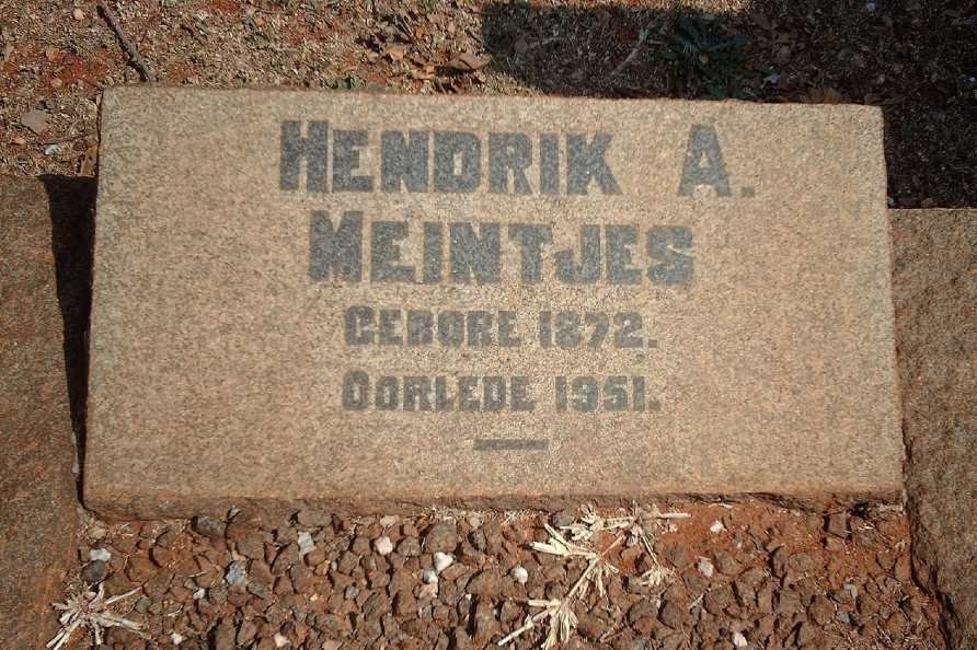 MEINTJES Hendrik A. 1872-1951