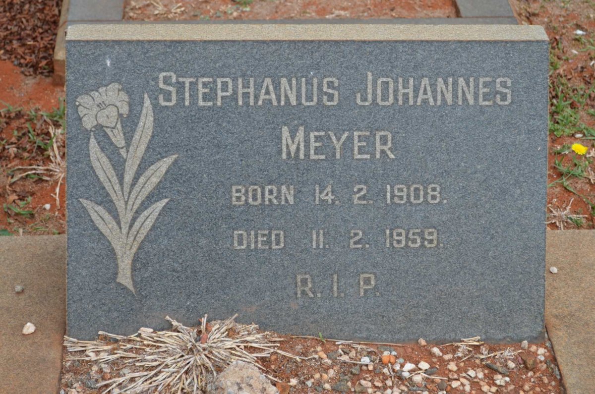 MEYER Stephanus Johannes 1908-1959