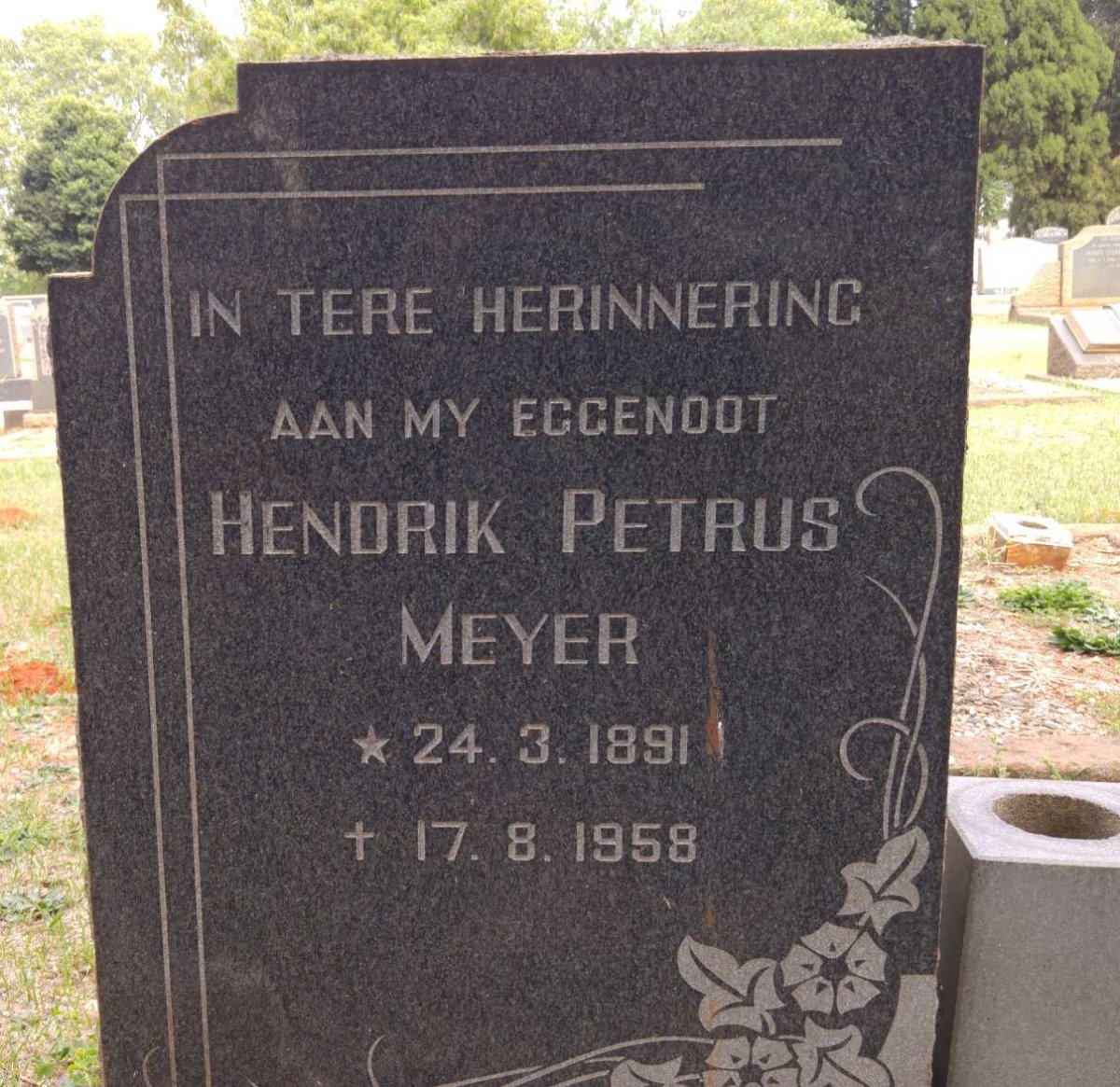 MEYER Hendrik Petrus 1891-1958