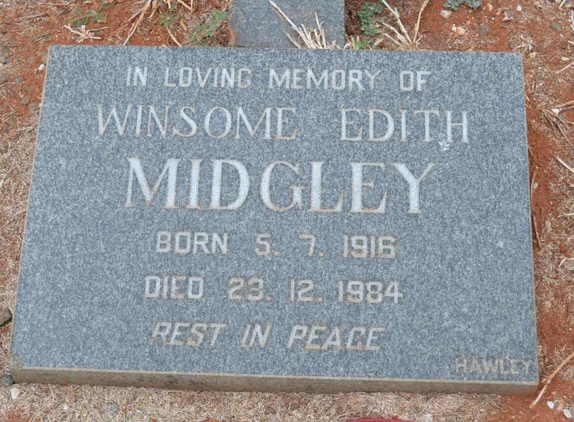 MIDGLEY Winsome Edith 1916-1984