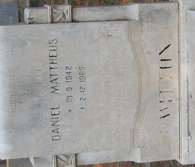 MITTON Daniel Mattheus 1942-1965