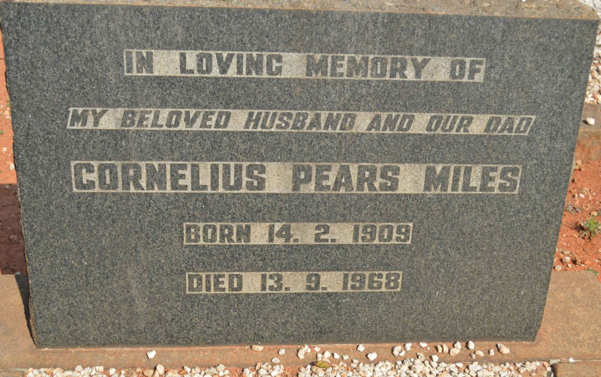 MILES Cornelius Pears 1909-1968