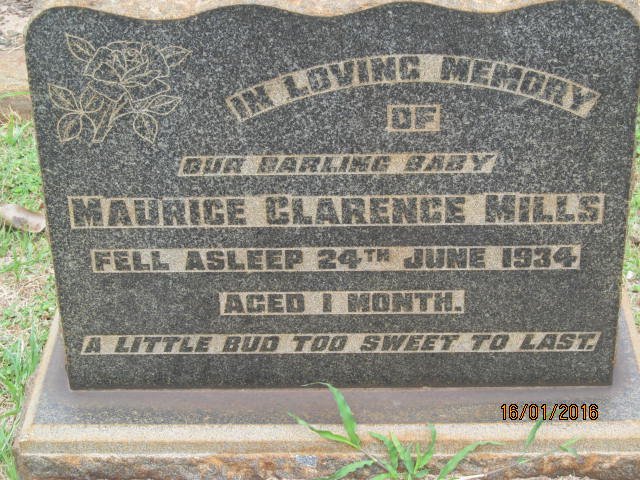 MILLS Maurice Clarence -1934