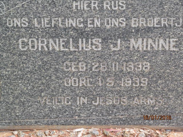 MINNE Cornelius J. 1938-1939
