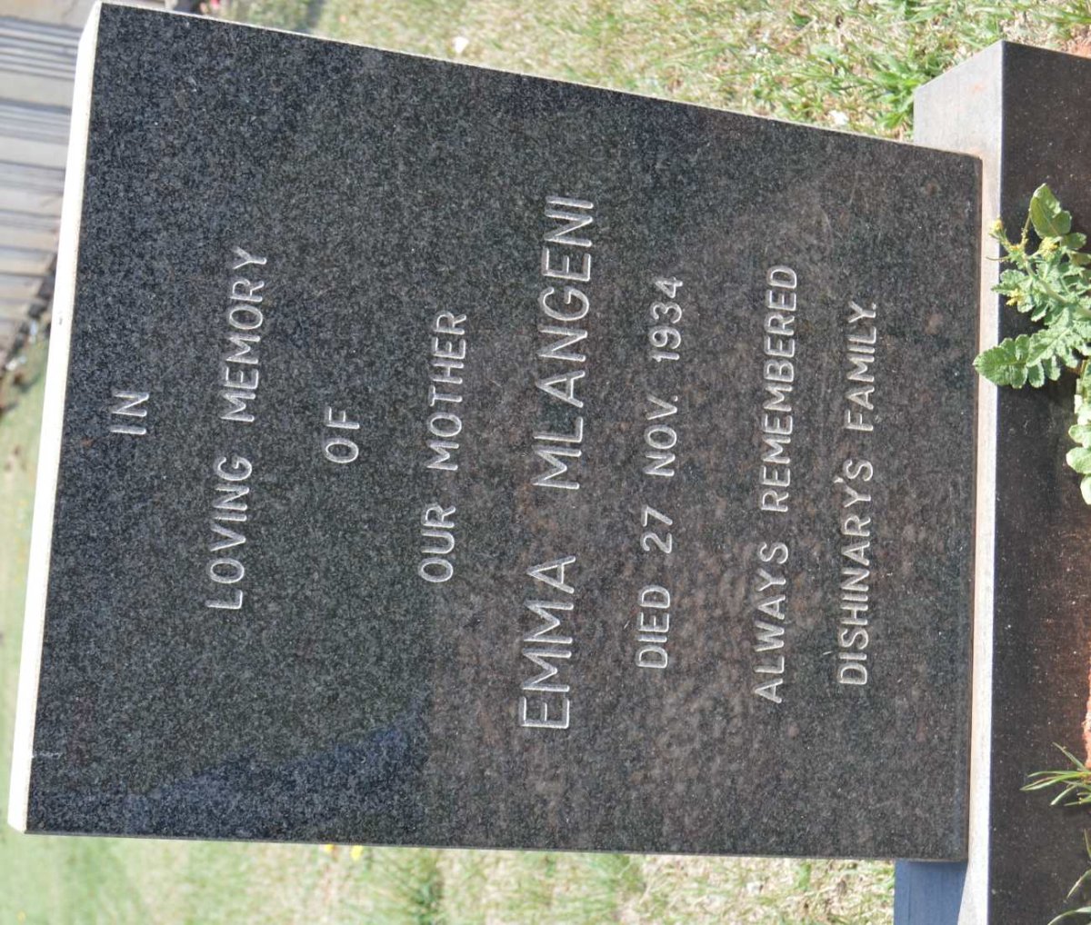 MLANGENI Emma -1934