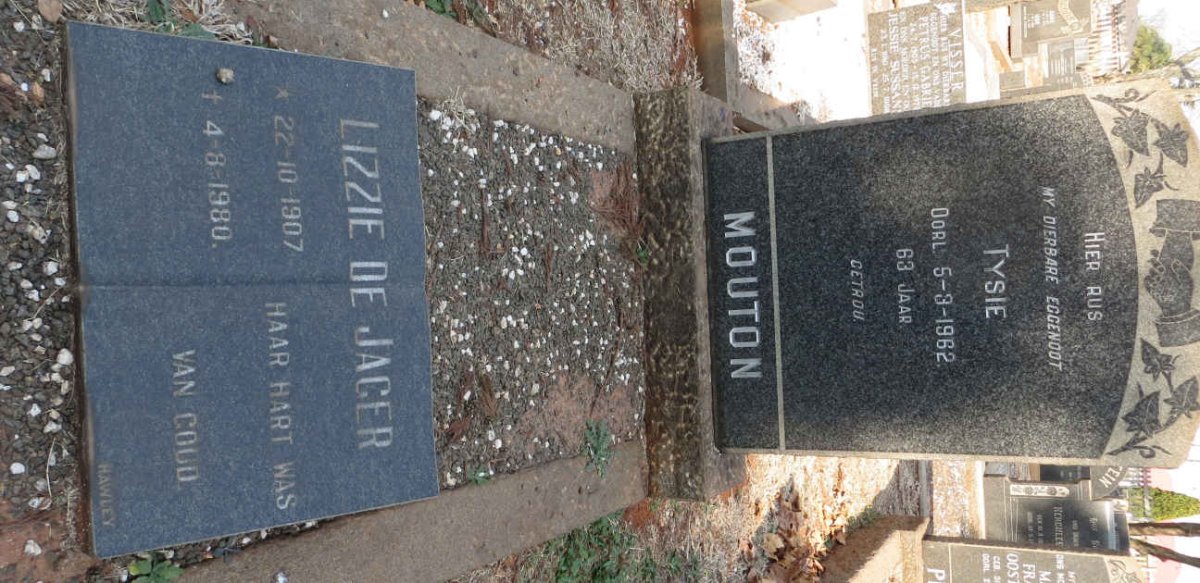 MOUTON Tysie -1962 :: DE JAGER Lizzie 1907-1980