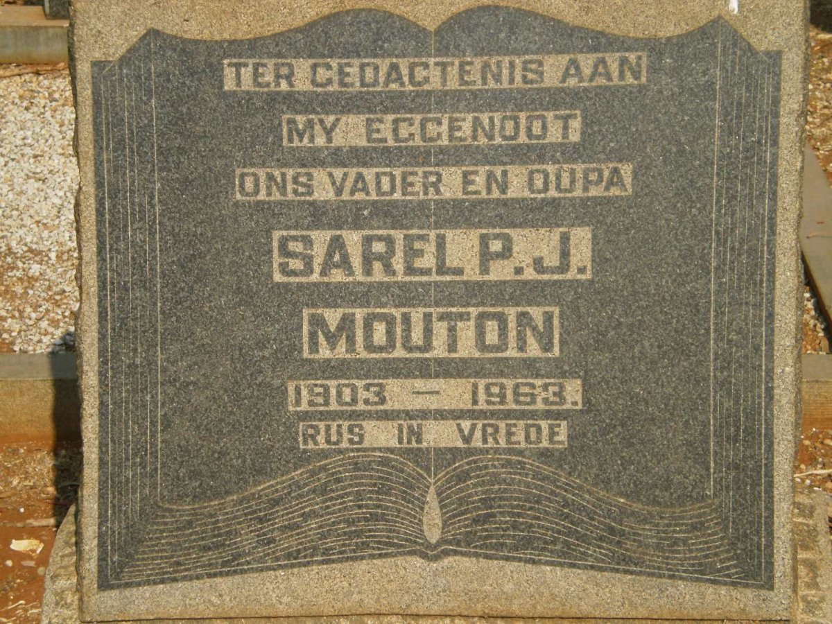 MOUTON Sarel P.J. 1903-1963